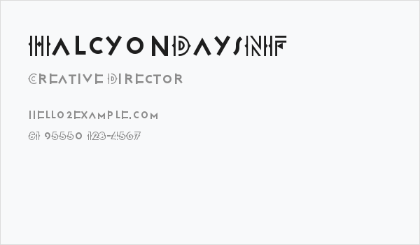 HalcyonDaysNF Business Card