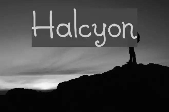 Halcyon Font examples