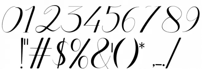 HaleighScript Font OTHER CHARS