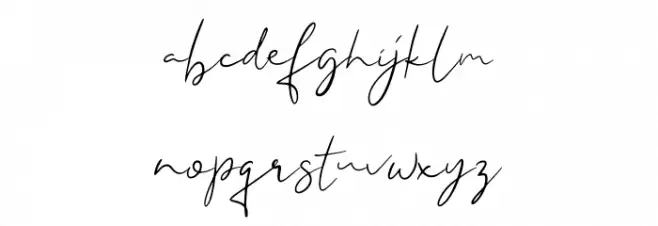 Halentine Schriftart Kleinbuchstaben