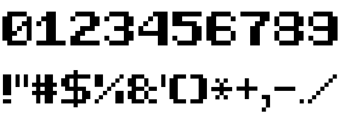 Half Bold Pixel-7 Font OTHER CHARS