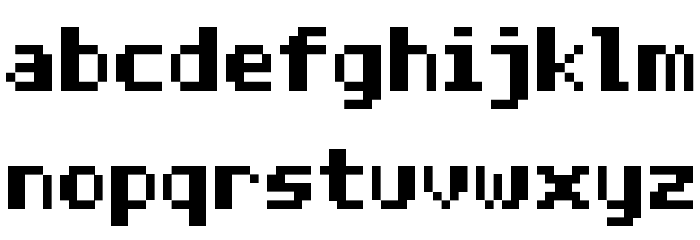 Half Bold Pixel-7 Font LOWERCASE