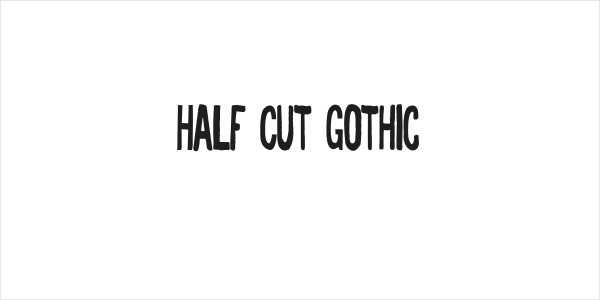 Half Cut Gothic Logo