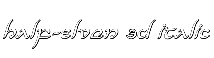 Half-Elven 3D Italic  font caratteri gratis
