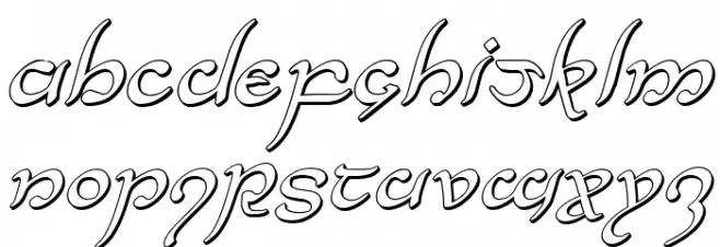 Half-Elven 3D Italic Fonte MAIÚSCULAS