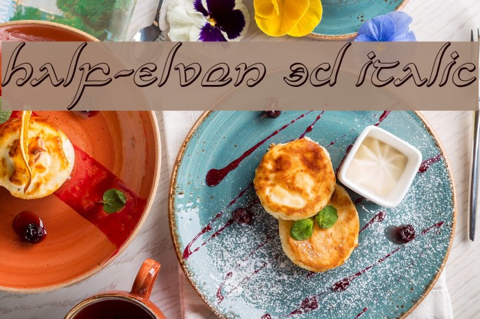 Half-Elven 3D Italic Example 1