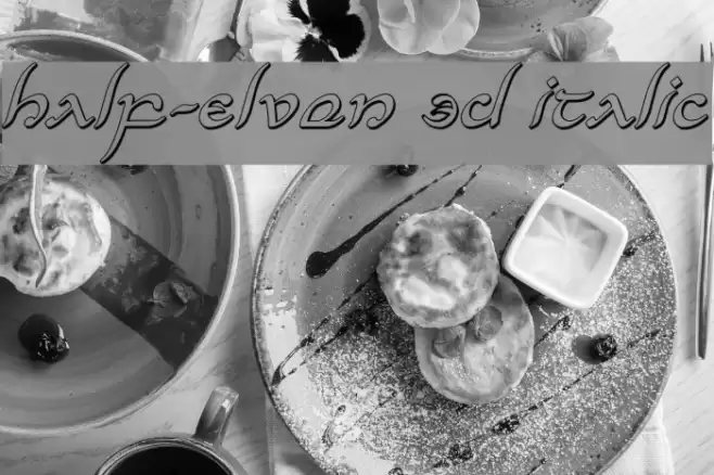 Half-Elven 3D Italic Font examples