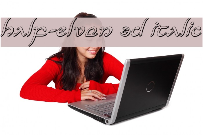 Half-Elven 3D Italic Example 2