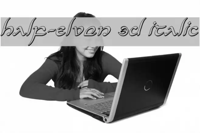 Half-Elven 3D Italic Font examples