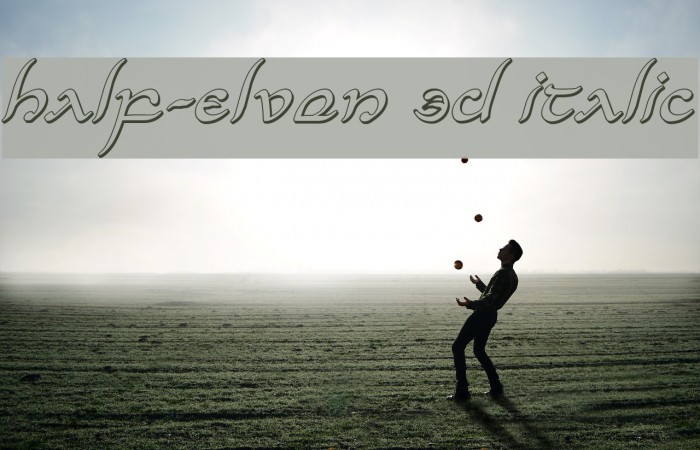 Half-Elven 3D Italic Example 3