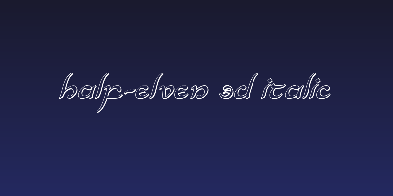 Half-Elven 3D Italic Social Header