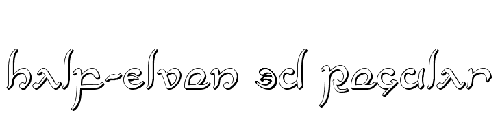 Half-Elven 3D Regular  नि: शुल्क फ़ॉन्ट्स डाउनलोड