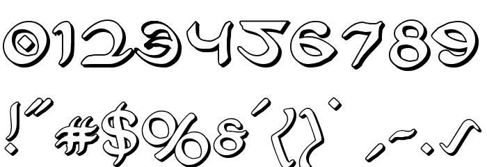 Half-Elven 3D Regular Font OTHER CHARS