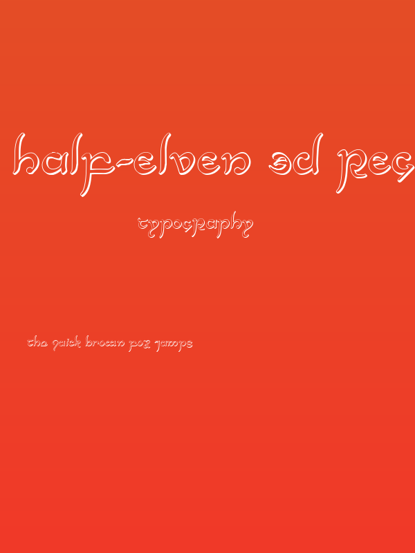 Half-Elven 3D Regular Poster