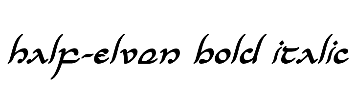 Half-Elven Bold Italic  font caratteri gratis
