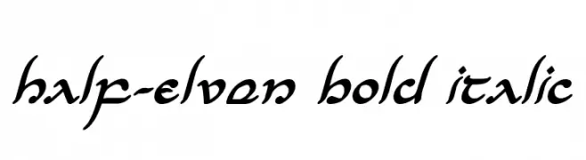 Half-Elven Bold Italic 