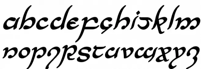 Half-Elven Bold Italic 字体 大写