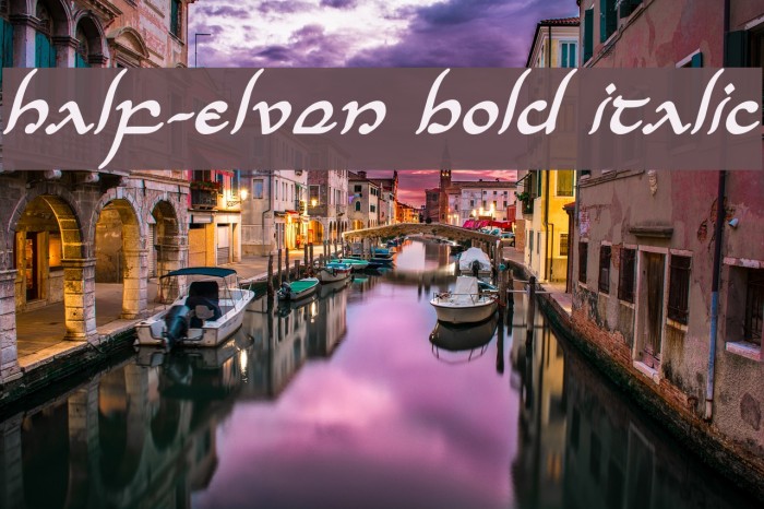 Half-Elven Bold Italic Example 2