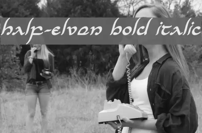 Half-Elven Bold Italic Font examples