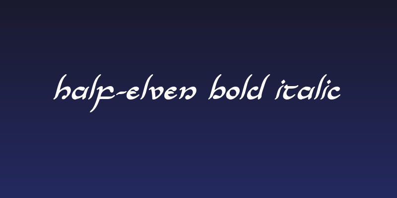Half-Elven Bold Italic Social Header