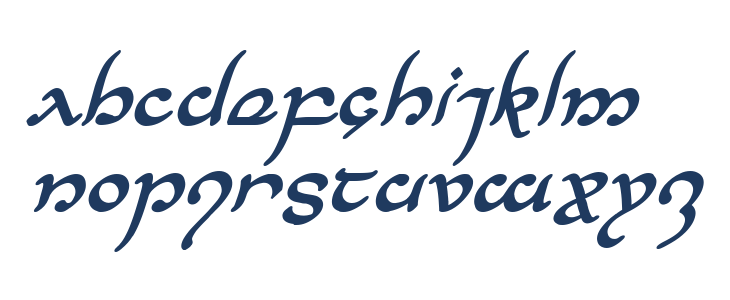 Half-Elven Bold Italic Lowercase
