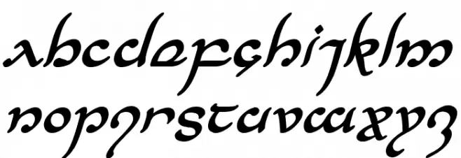Half-Elven Bold Italic Fuentes MINÚSCULAS