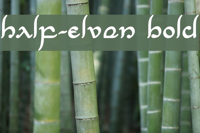 Half-Elven Bold Font examples