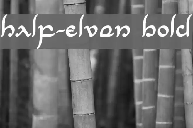 Half-Elven Bold Font examples