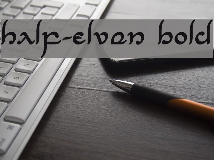Half-Elven Bold Font examples