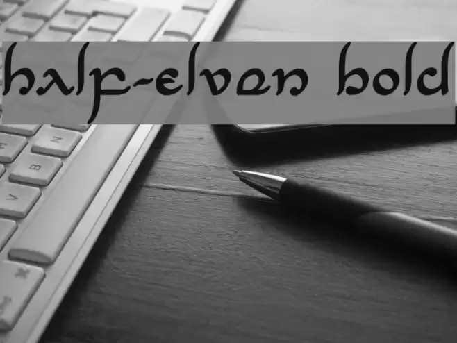 Half-Elven Bold Font examples