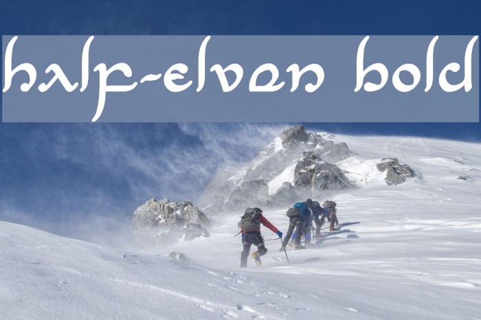 Half-Elven Bold Font examples