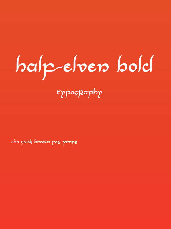 Half-Elven Bold Poster