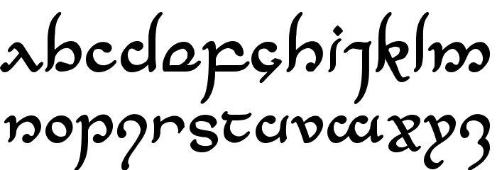 Half-Elven Bold Font LOWERCASE
