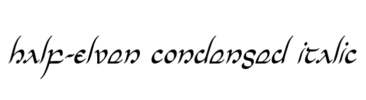 Half-Elven Condensed Italic  les polices de caractères gratuit tlcharger