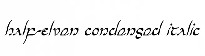 Half-Elven Condensed Italic 