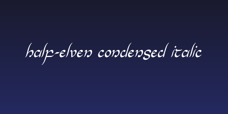 Half-Elven Condensed Italic Social Header