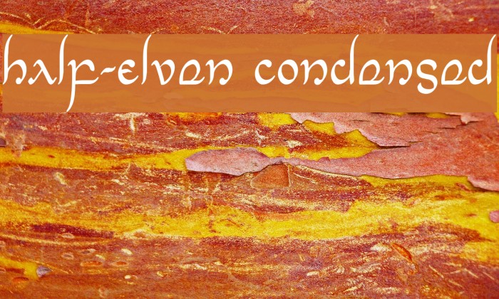 Half-Elven Condensed Font examples