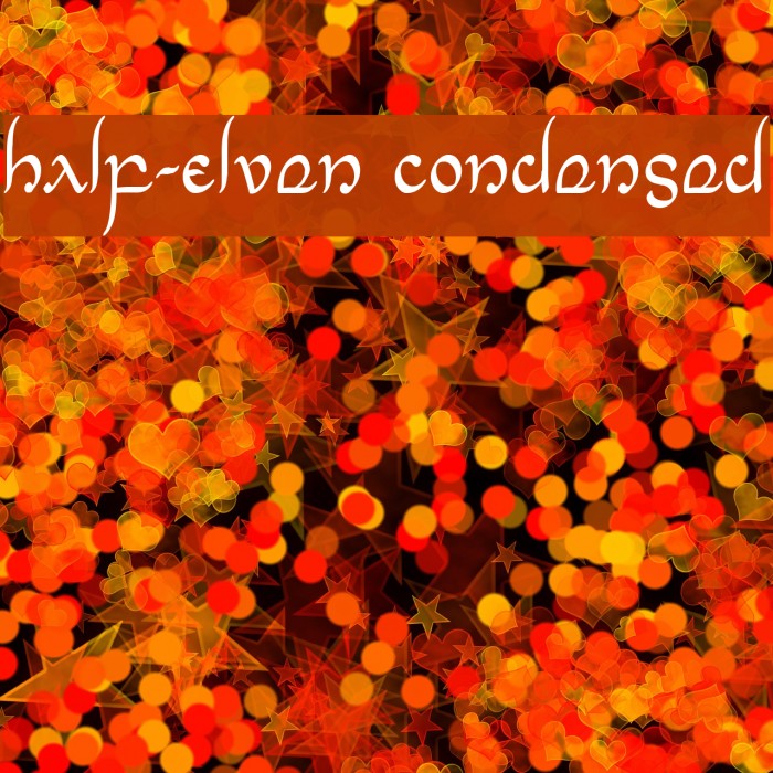 Half-Elven Condensed Font examples