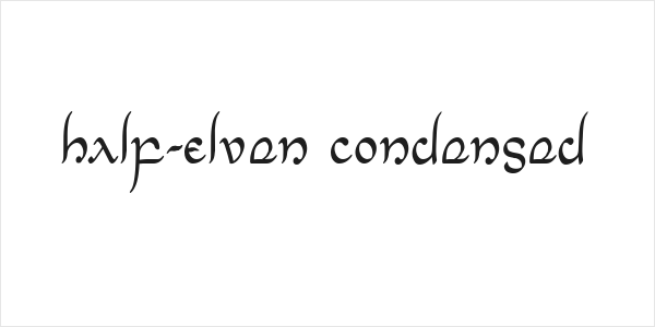 Half-Elven Condensed Logo
