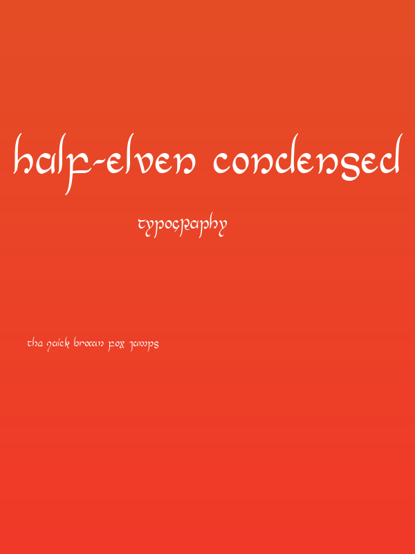 Half-Elven Condensed Poster