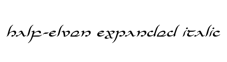 Half-Elven Expanded Italic Font