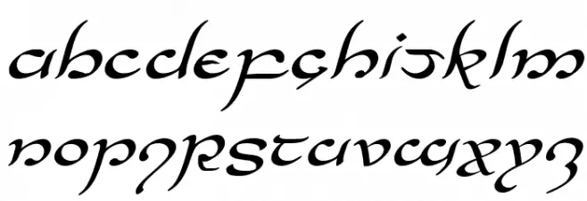 Half-Elven Expanded Italic Fonte MAIÚSCULAS
