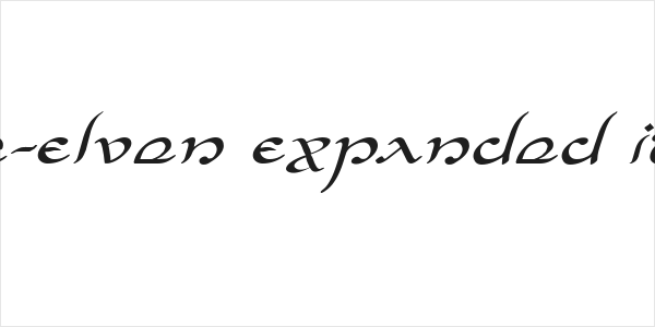 Half-Elven Expanded Italic Logo