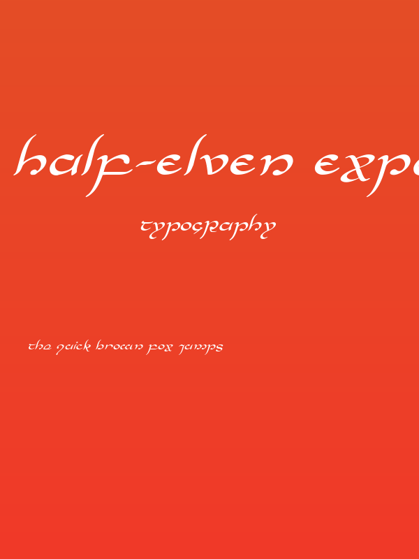 Half-Elven Expanded Italic Poster