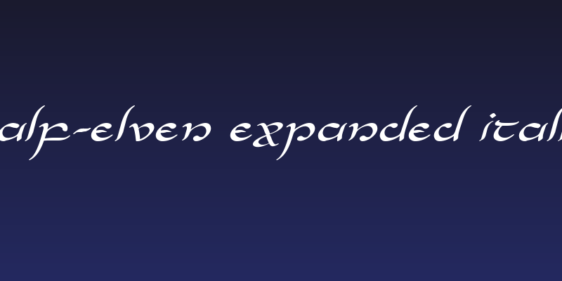 Half-Elven Expanded Italic Social Header