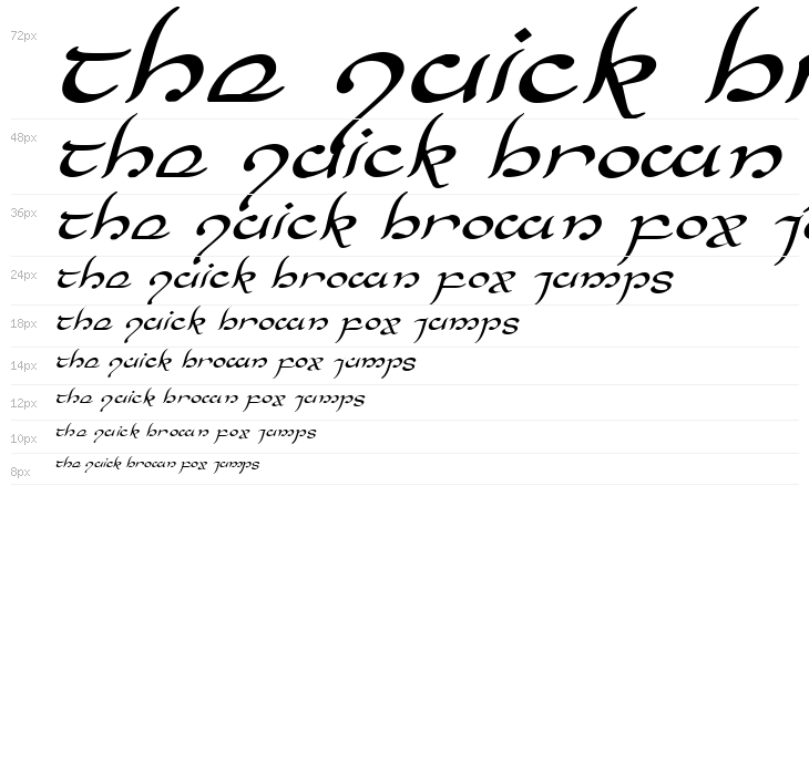 Half-Elven Expanded Italic Waterfall