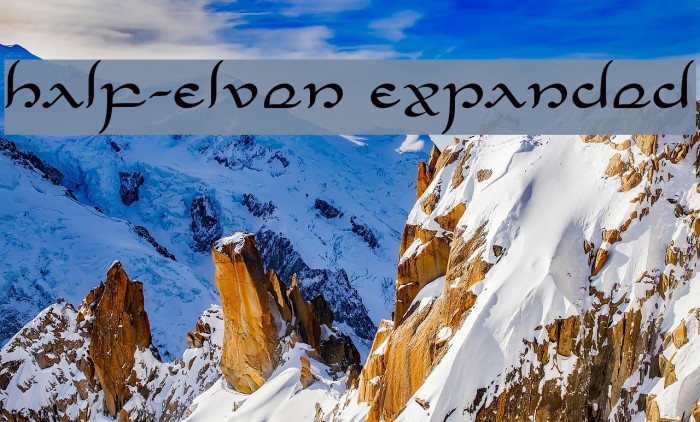 Half-Elven Expanded Font examples