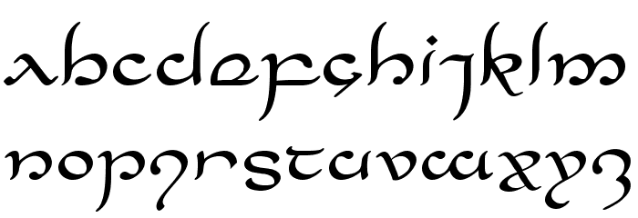 Half-Elven Expanded Font LOWERCASE