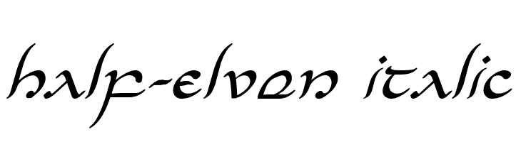 Half-Elven Italic Font