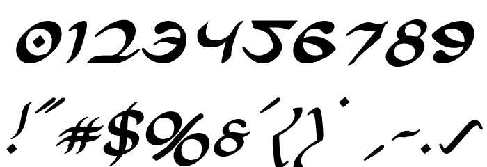 Half-Elven Italic Font OTHER CHARS